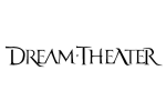 Dream Theater -bändin logo mustalla valkoista taustaa vasten.
